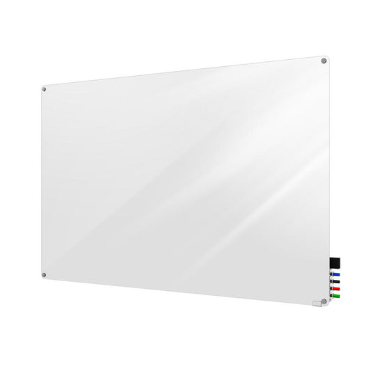 Ghent 2'x3' Harmony Glass Board, Colors - Radius Corners - White - 4 Markers and Eraser