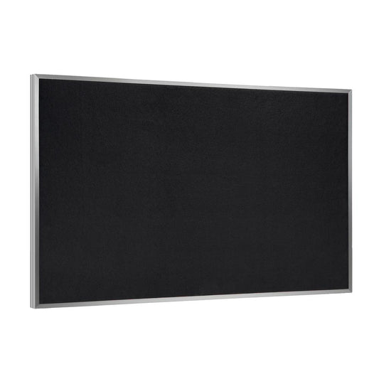 48.5"x60.5" Aluminum Frame Recycled Rubber Bulletin Board - Black