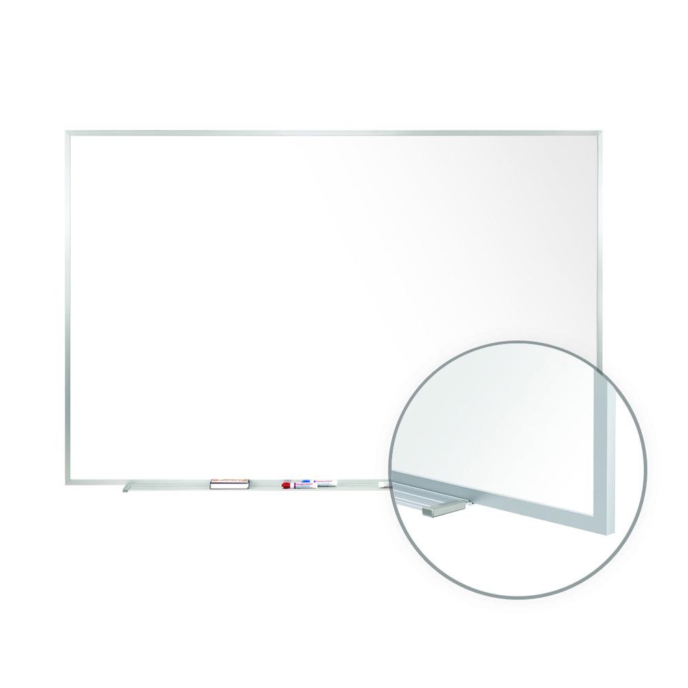 Ghent Non-Magnetic Whiteboard with Aluminum Frame, 4'H x 5'W