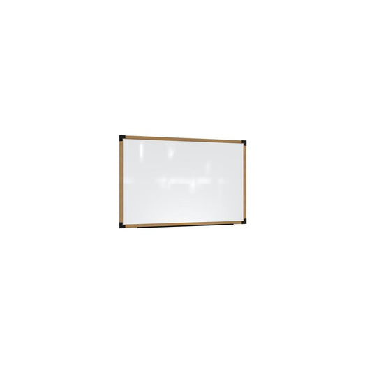 Ghent Prest Wall Whiteboard, Magnetic, Natural Oak Frame, 2'H x 3'W