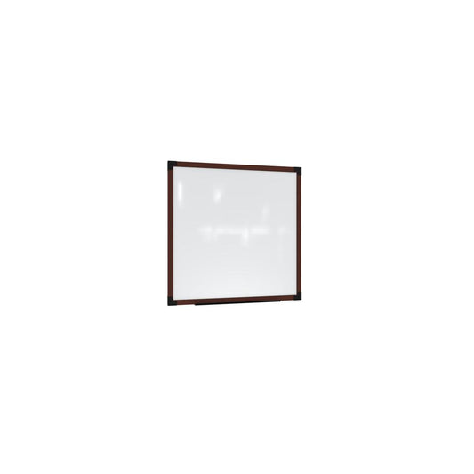 Ghent Prest Wall Whiteboard, Magnetic, Carmel Oak Frame, 4'H x 4'W