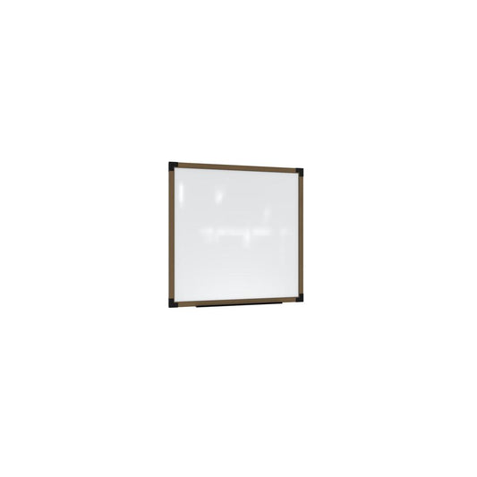 Ghent Prest Wall Whiteboard, Magnetic, Driftwood Oak Frame, 4'H x 4'W