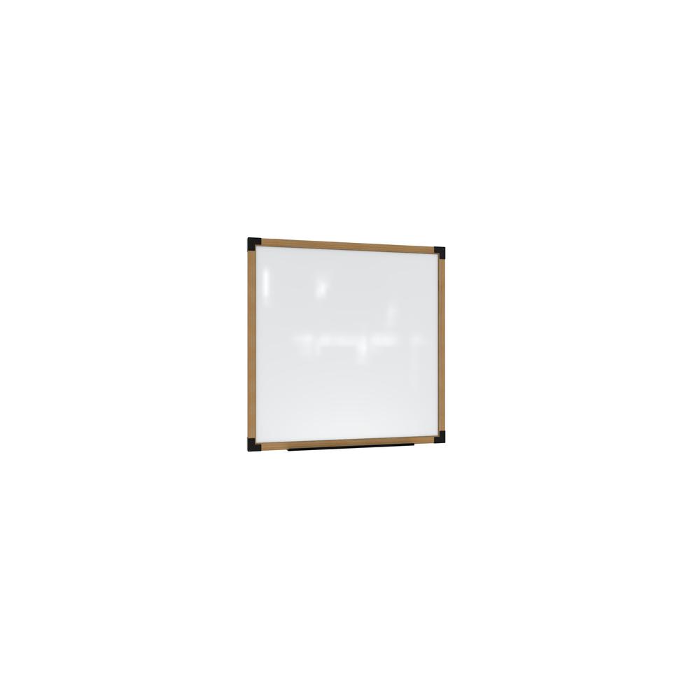 Ghent Prest Wall Whiteboard, Magnetic, Natural Oak Frame, 4'H x 4'W