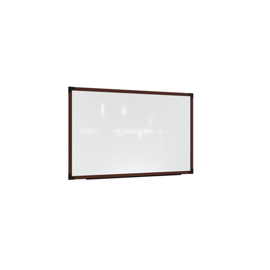 Ghent Prest Wall Whiteboard, Magnetic, Carmel Oak Frame, 4'H x 5'W