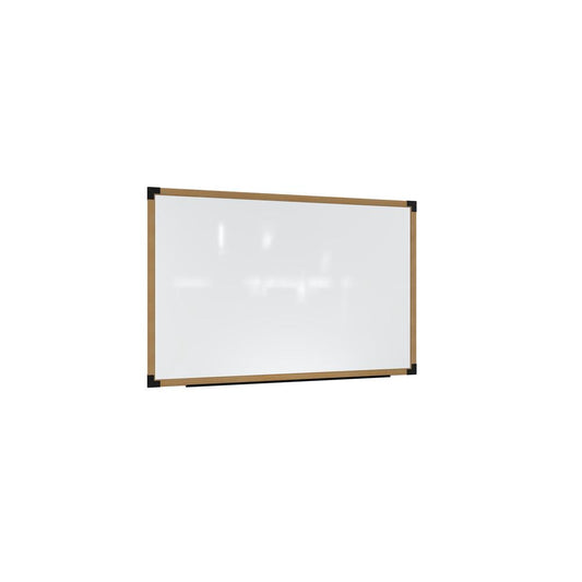 Ghent Prest Wall Whiteboard, Magnetic, Natural Oak Frame, 4'H x 5'W