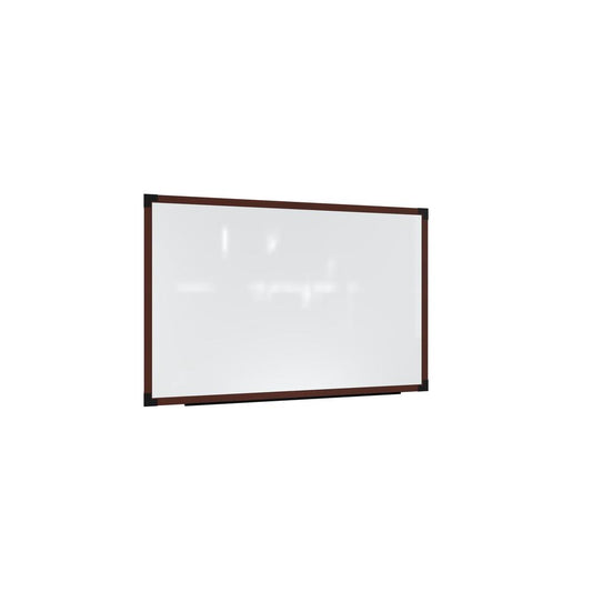 Ghent Prest Wall Whiteboard, Magnetic, Carmel Oak Frame, 3'H x 5'W