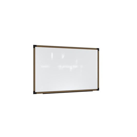 Ghent Prest Wall Whiteboard, Magnetic, Driftwood Oak Frame, 3'H x 5'W