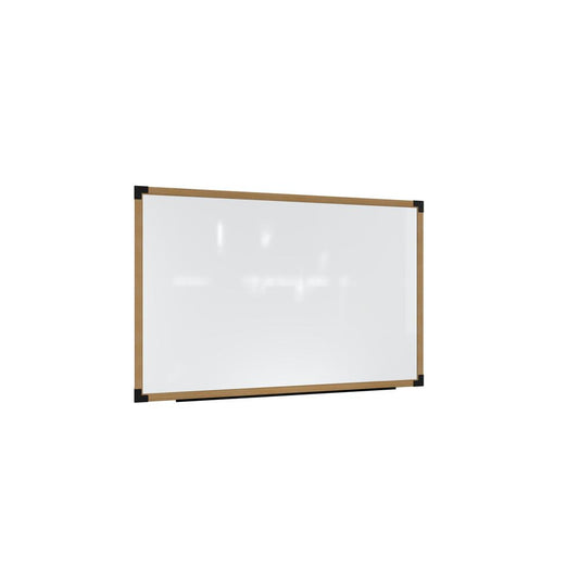 Ghent Prest Wall Whiteboard, Magnetic, Natural Oak Frame, 3'H x 6'W