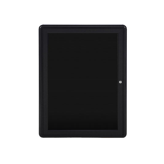 34"x24" 1-Door Ovation Letterboard Black - Black Frame