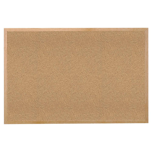 Ghent Natural Cork Bulletin Board with Wood Frame, 4'H x 5'W