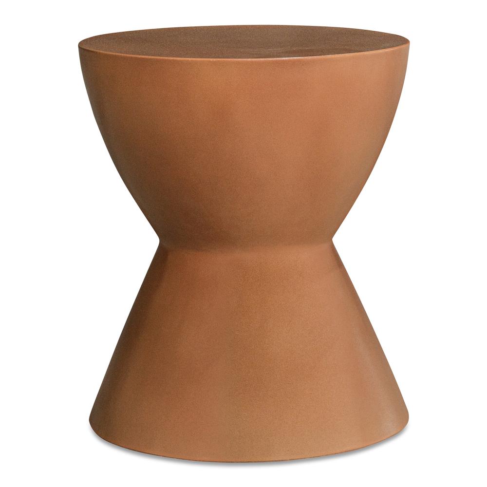 Hourglass Outdoor Stool Terracotta