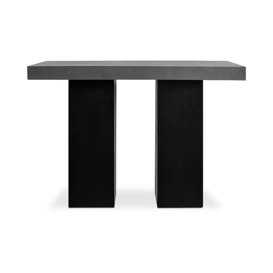 Lithic Outdoor Bar Table, Grey