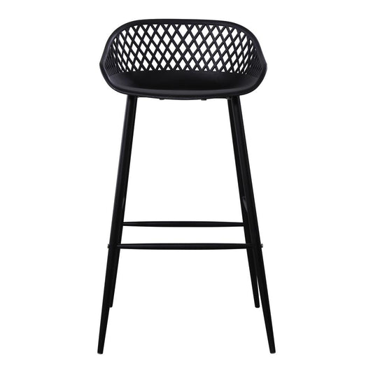 Piazza Outdoor Barstool, Black