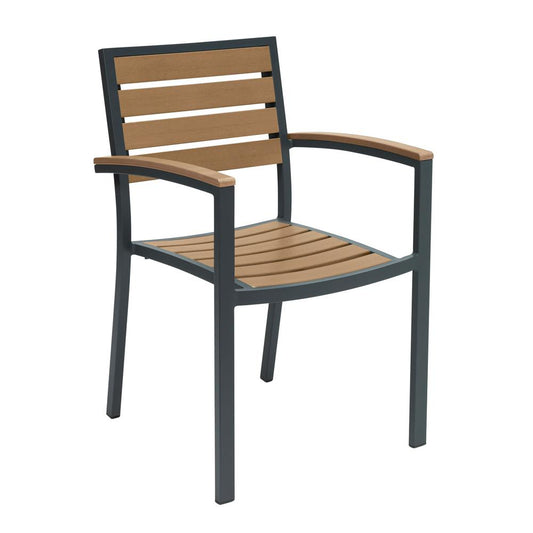 Eveleen Outdoor Arm Chair, Mocha