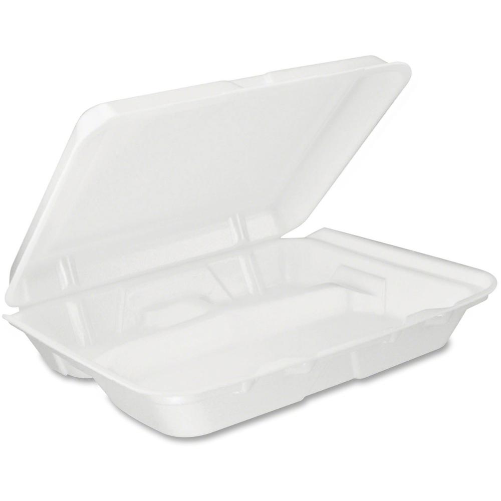 Dart Triple-compartment Foam Container - White - Foam Body - 200 / Carton