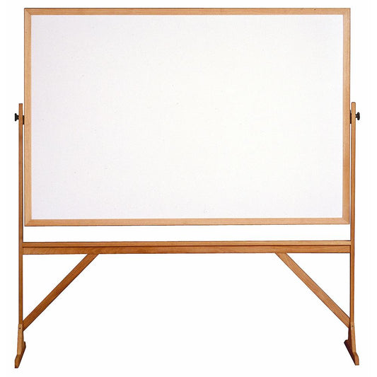 Ghent Dry Erase Board - 72" (6 ft) Width x 48" (4 ft) Height - White Surface - Natural Oak Wood Frame - Rectangle - Vertical - Assembly Required - 1 Each