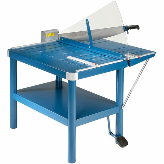 Dahle 580 Premium Guillotine Trimmer - 30 Sheet Cutting Capacity - 32" Cutting Length - Self-sharpening, Sturdy, Adjustable Alignment Guide, Safety Guard, Metal Base - Metal, Acrylic, Steel, Plastic,