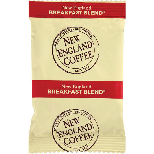 New England Coffee&reg; Portion Pack Breakfast Blend Coffee - Light - 2.5 oz Per Pack - 24 - 24 / Carton