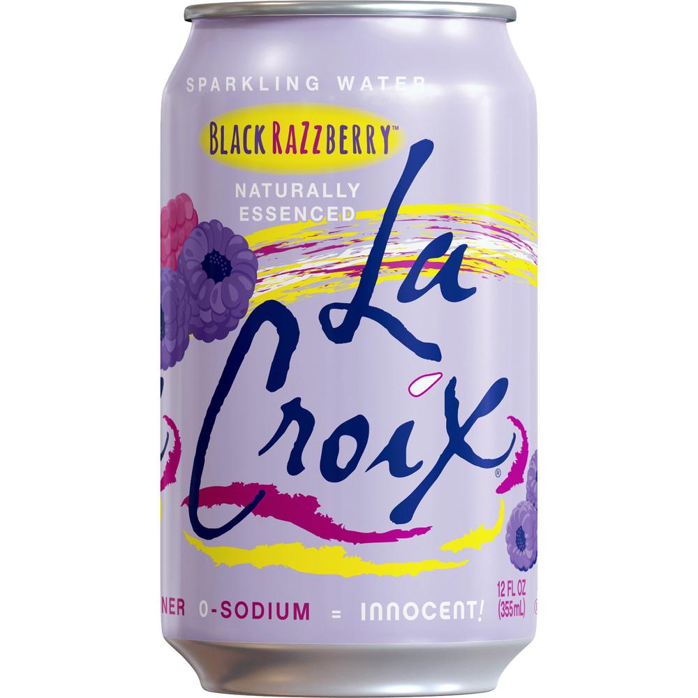 LaCroix Black Razzberry Flavored Sparkling Water - Ready-to-Drink - 12 fl oz (355 mL) - 2 / Carton / Can