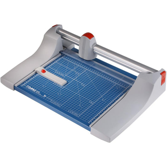 Dahle 440 Premium Rotary Trimmer - Cuts 30Sheet - 14" Cutting Length - 4" Height x 15.1" Width - Steel Base, Aluminum, Plastic - Blue