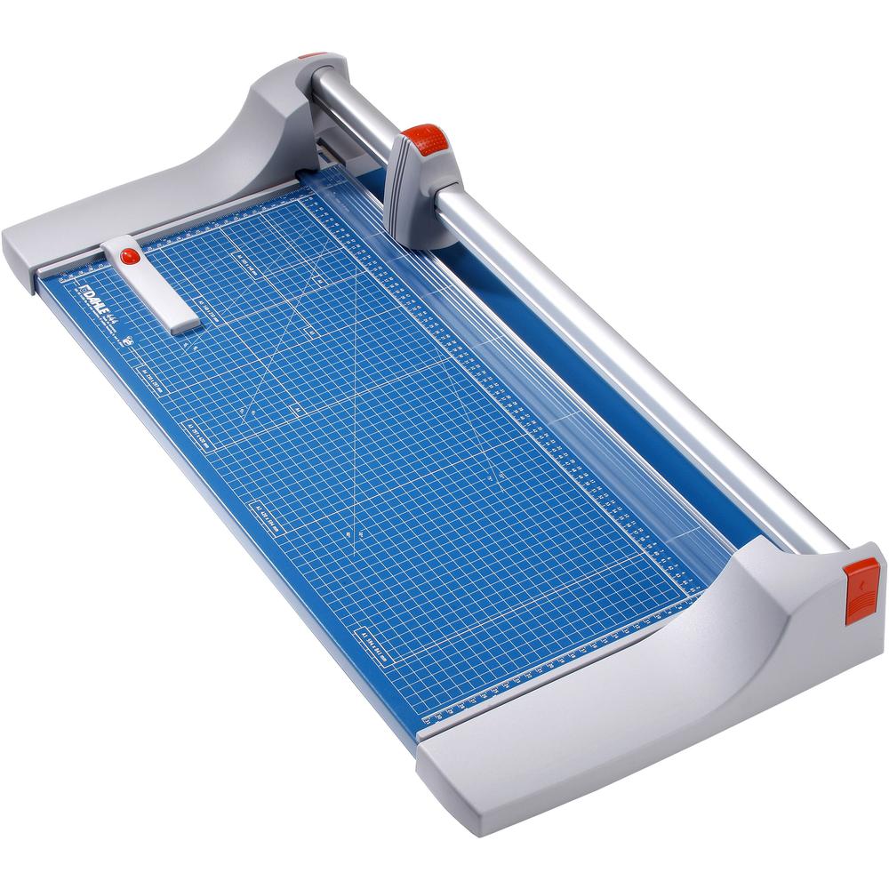 Dahle 444 Premium Rotary Trimmer - Cuts 25Sheet - 26" Cutting Length - 4" Height x 15.1" Width - Steel Blade, Metal Base, Aluminum, Plastic - Blue