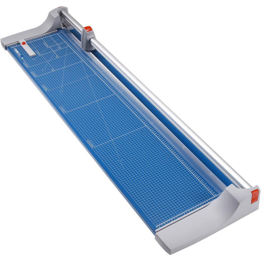 Dahle 448 Premium Rotary Trimmer - 20 Sheet Cutting Capacity - 51" Cutting Length - Durable, Sturdy, Self-sharpening Blade, Automatic Clamp, Metal Base, Ground Blade, Dual Cylinder Guide Bar, Adjustab