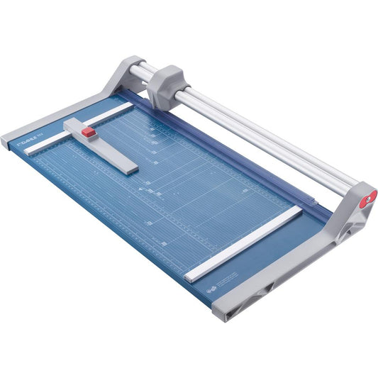 Dahle 552 Professional Rotary Trimmer - Cuts 20Sheet - 20" Cutting Length - 3.4" Height x 15.1" Width - Metal Base, Steel, Aluminum, Plastic - Blue