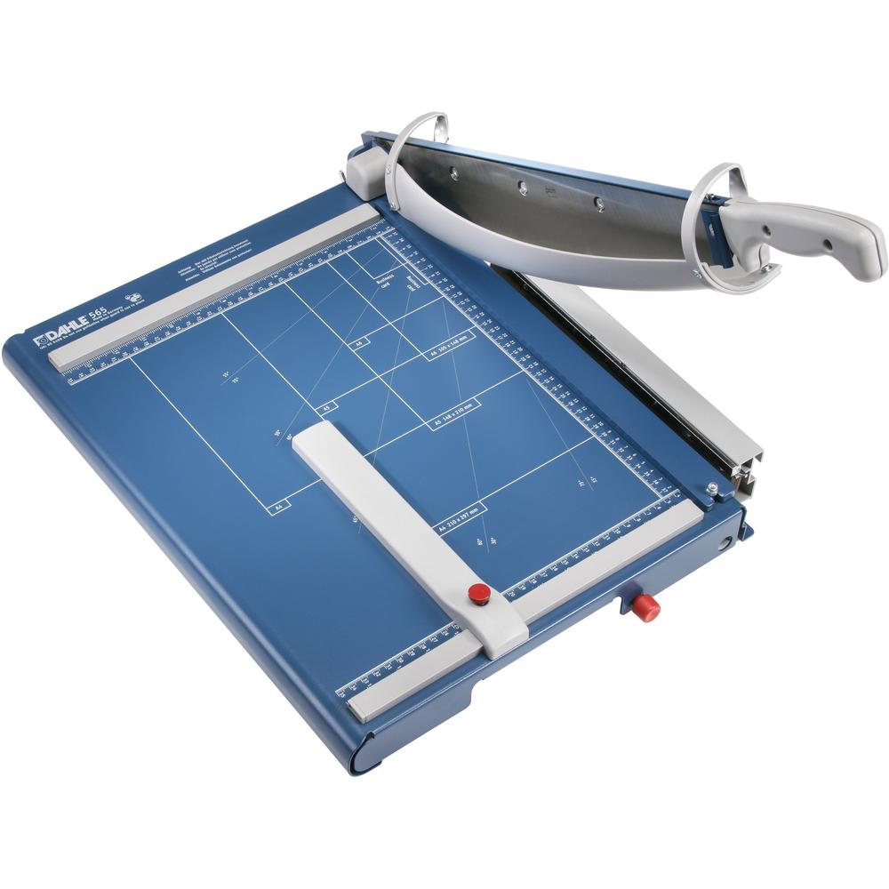 Dahle 565 Premium Guillotine Trimmer - 35 Sheet Cutting Capacity - 15" Cutting Length - Safety Guard, Self-sharpening, Sturdy, Non-skid Rubber Feet, Automatic Clamp, Non-slip Rubber Feet, Adjustable A