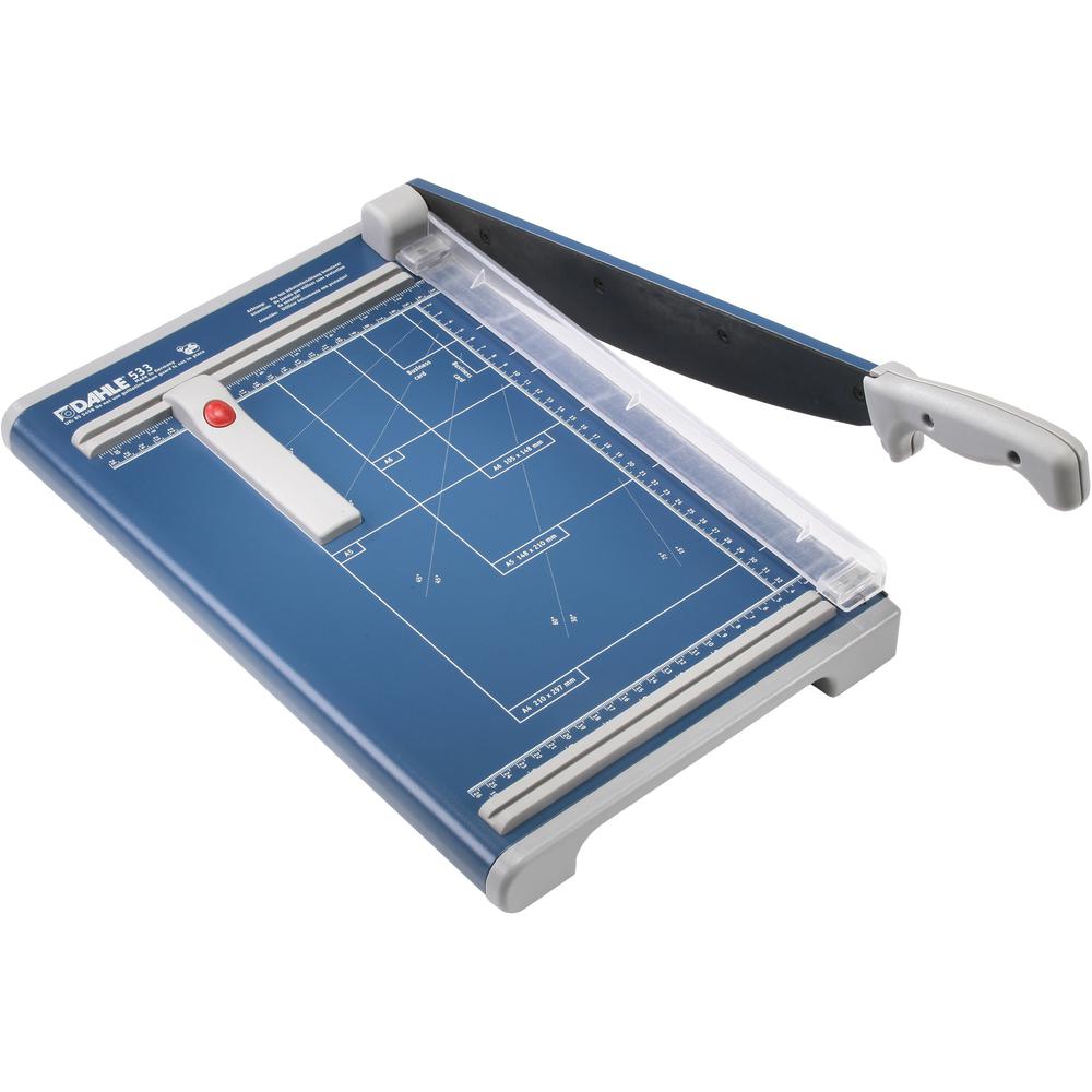 Dahle 533 Professional Guillotine Trimmer - 15 Sheet Cutting Capacity - 13" Cutting Length - Durable, Sturdy, Safety Guard, Self-sharpening, Ground Blade, Adjustable Alignment Guide, Non-slip Rubber F