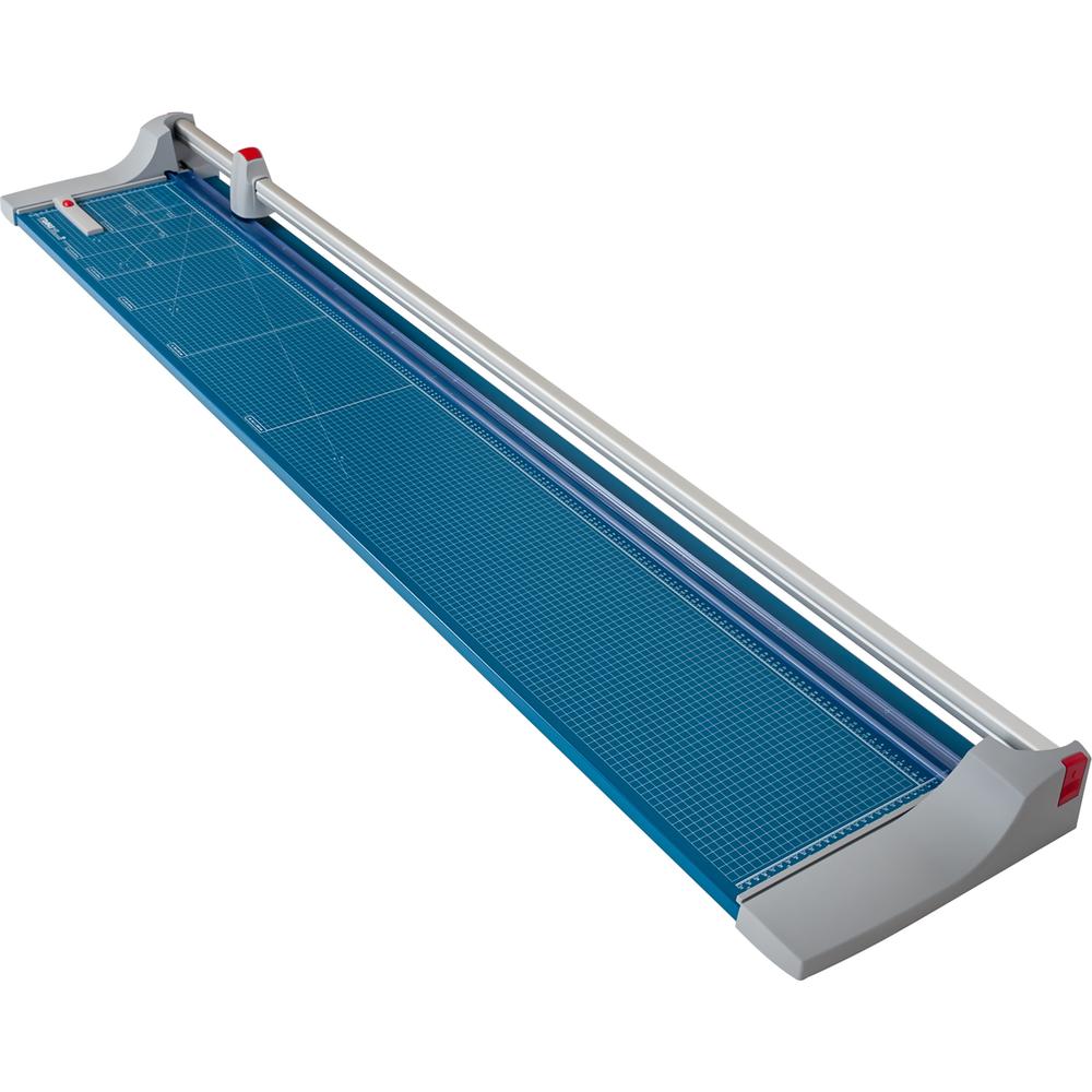 Dahle 472 Premium Rotary Trimmer - Cuts 12Sheet - 72" Cutting Length - 4" Height x 15.1" Width x 79.5" Depth - Metal Base, Steel, Aluminum, Plastic - Blue