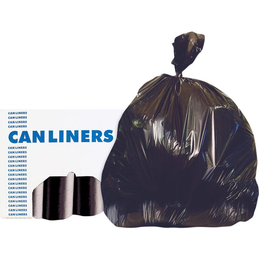 Heritage Accufit RePrime Can Liners - 55 gal Capacity - 40" Width x 53" Length - 1.30 mil (33 Micron) Thickness - Low Density - Black - Linear Low-Density Polyethylene (LLDPE) - 3/Carton - 50 Per Box