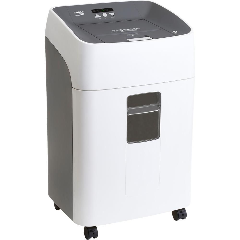 Dahle ShredMATIC&reg; SM 300 Paper Auto-Feed Shredder - 300 Sheet Locking Bin, Oil-Free, Jam Protection, Security Level P-4, 3-5 Users