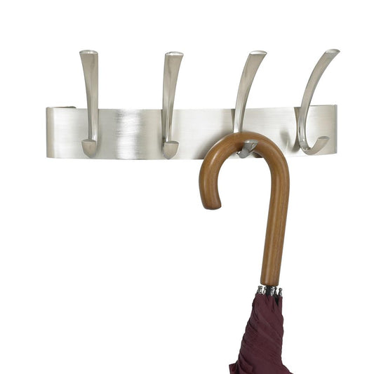 Metal Coat Rack 4 Hook (Qty. 6) - Silver