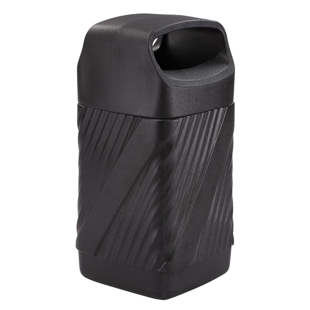 Waste Receptacle, Closed Top, Black