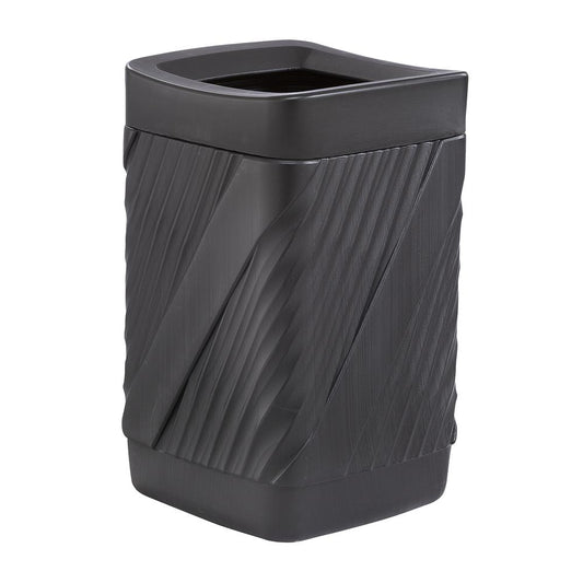 Waste Receptacle, Open Top, Black