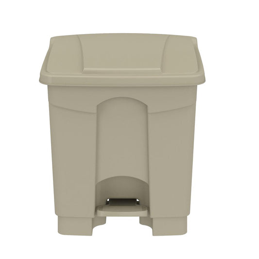 Plastic Step-On Receptacle, 8 Gallon - Tan