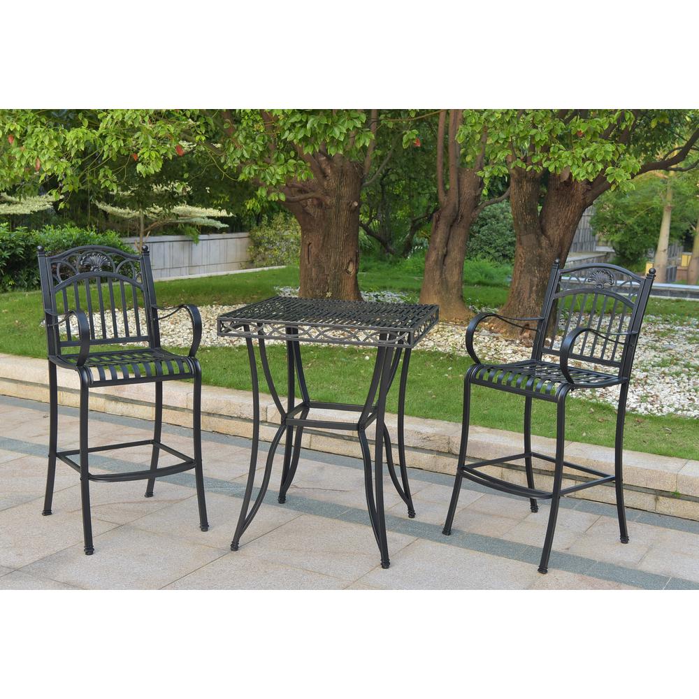 Segovia Iron Set of Three Bar Bistro Group