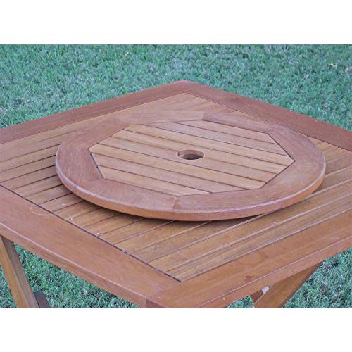 Royal Tahiti Outdoor 20" Round Lazy Susan with Umbrella Hole