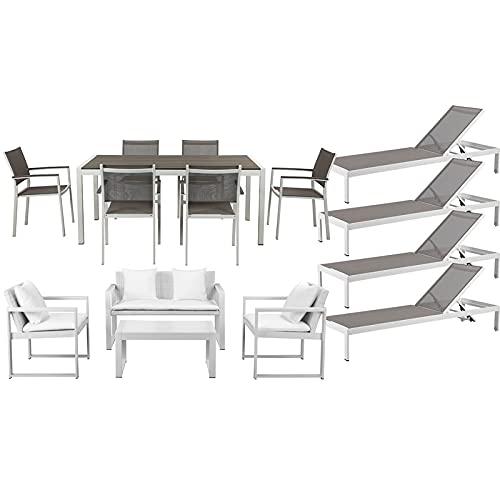 Chester 15 Piece Set White/Grey