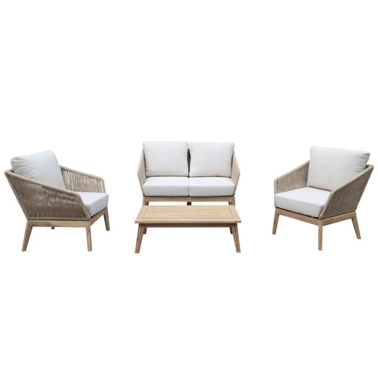 Diego 4 Piece Sofa Set Beige