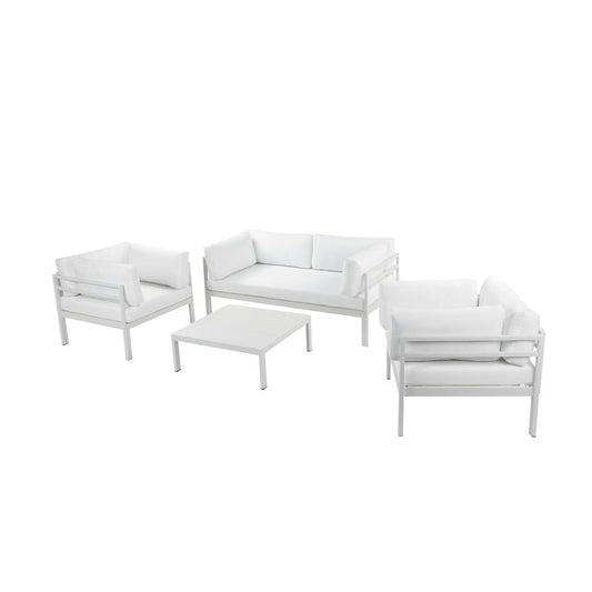 Cloud 4 Piece Sofa Set White