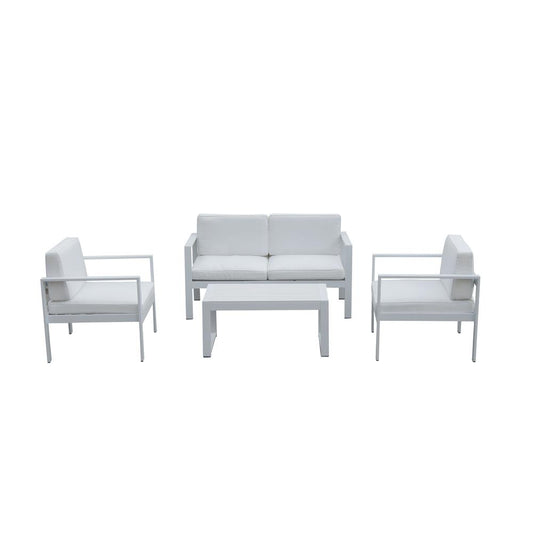 Karen 4 Piece Sofa Set, White