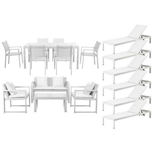 Chester 17 Piece Set, White & White