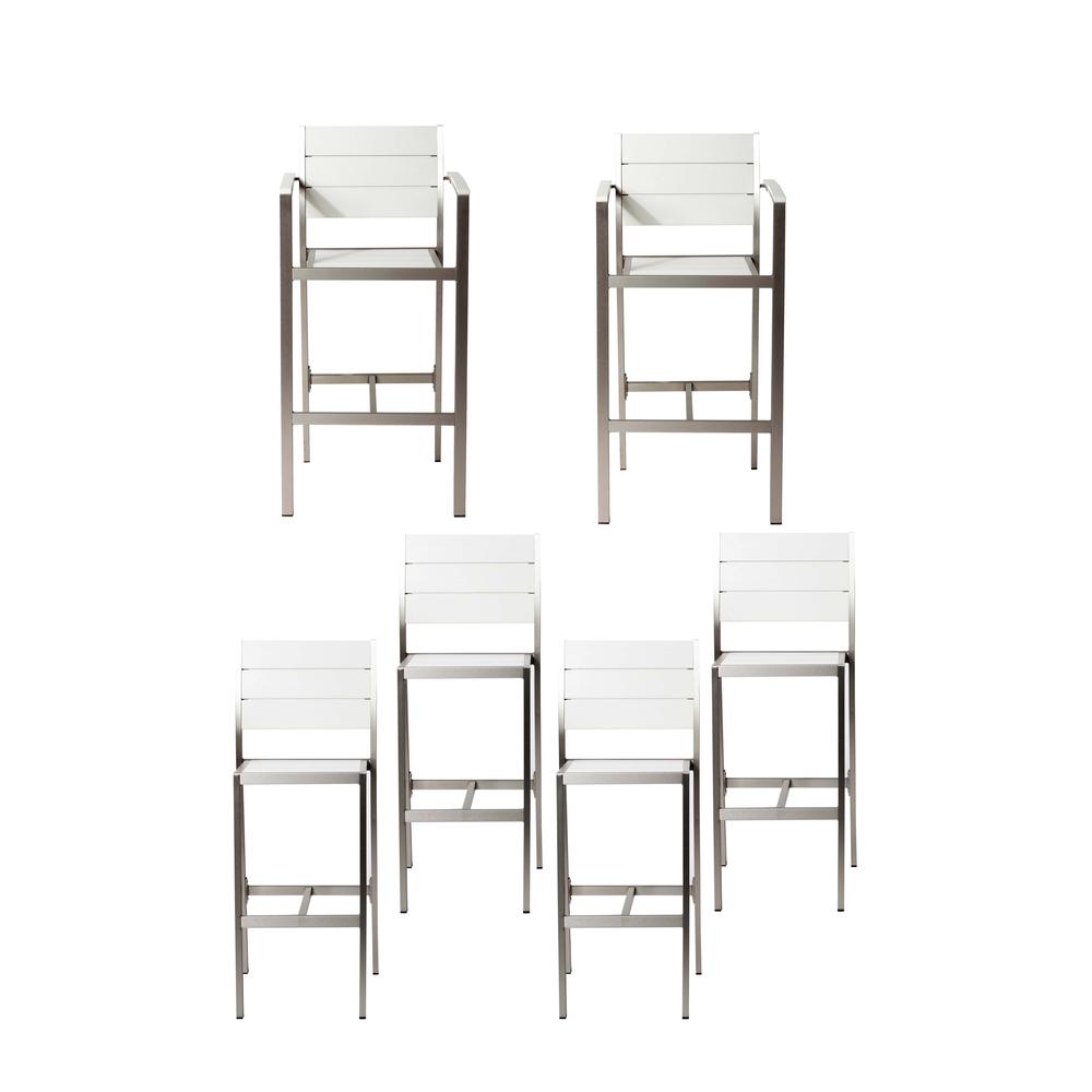 Set Of 6 Betty Bar Stools, Grey