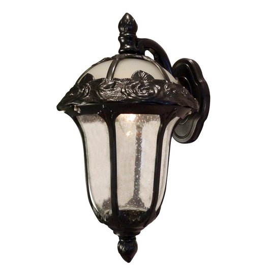 Rose Garden F-1711-ORB-SG Small Top Mount 1 Light with Clear Seedy Glass Outdoor Wall Lantern