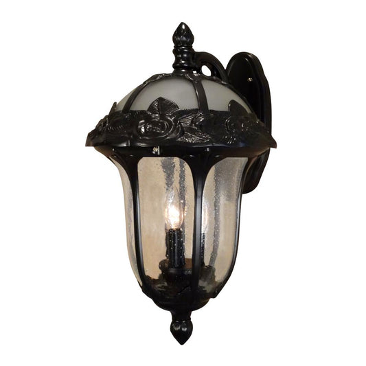 Rose Garden F-3711-ORB-SG Large Top Mount Light with Seedy Glass