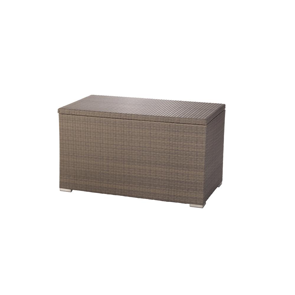 Sicuro Wicker Cushion Storage Box w/ hydraulic lid