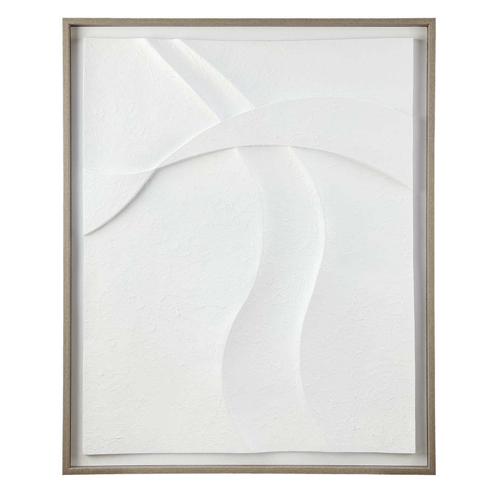 Paths Collide Framed Carved Resin Dimensional Wall Decor