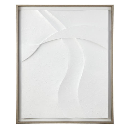 Paths Collide Framed Carved Resin Dimensional Wall Decor