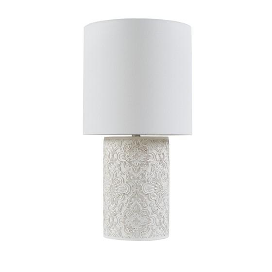 Resin Table Lamp Cream 13x13x25.5"